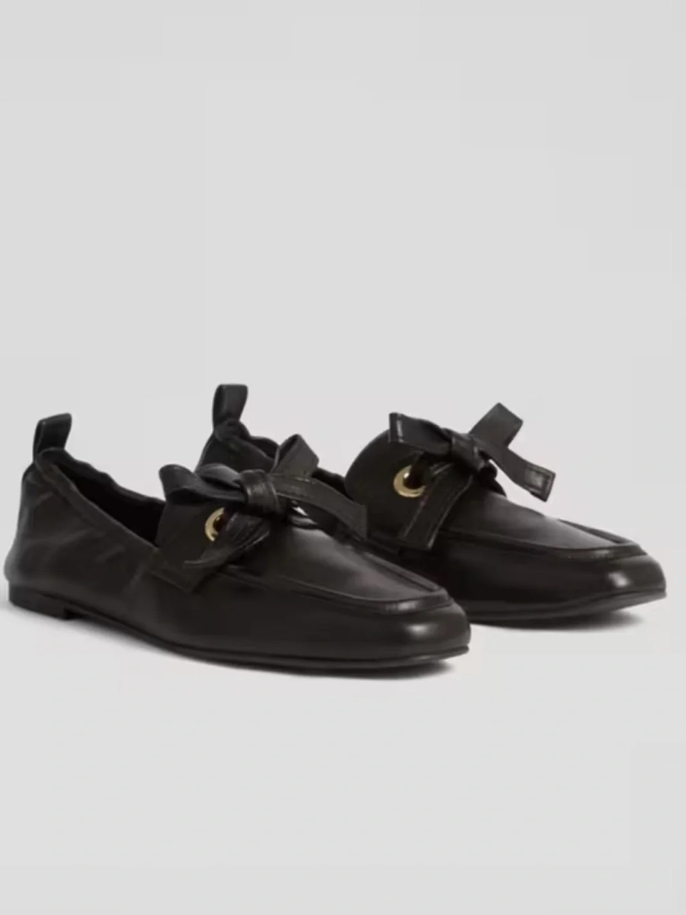 LK Bennett Maude Nappa Leather Bow Loafers- Size 9